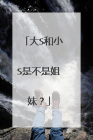 大S和小S是不是姐妹？
