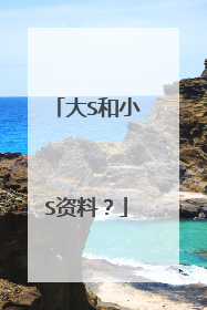 大S和小S资料？