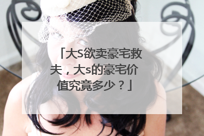 大S欲卖豪宅救夫，大s的豪宅价值究竟多少？