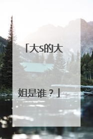 大S的大姐是谁?