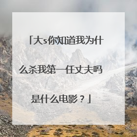 大s你知道我为什么杀我第一任丈夫吗是什么电影？