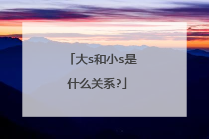 大s和小s是什么关系?