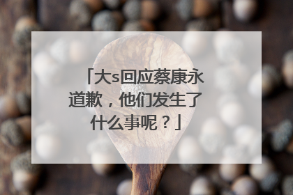 大s回应蔡康永道歉,他们发生了什么事呢?