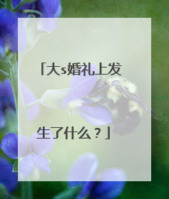 大s婚礼上发生了什么？