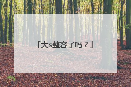 大s整容了吗？