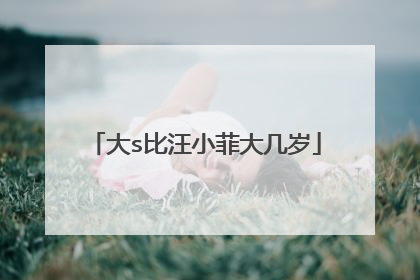 大s比汪小菲大几岁