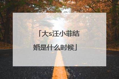 大s汪小菲结婚是什么时候