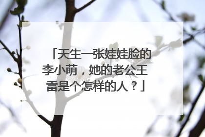 天生一张娃娃脸的李小萌，她的老公王雷是个怎样的人？