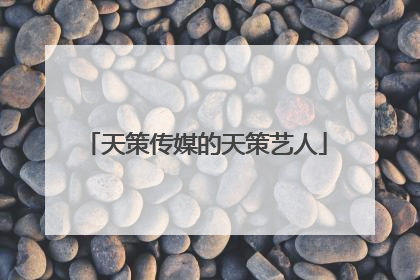 天策传媒的天策艺人