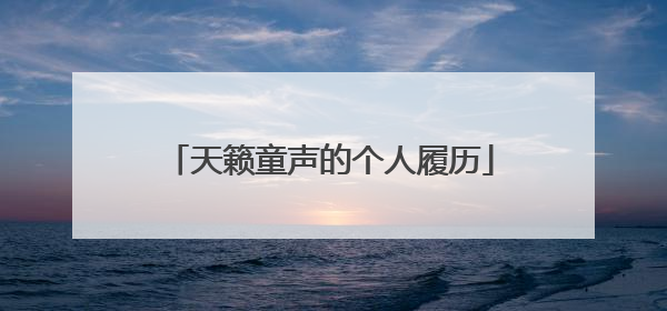 天籁童声的个人履历