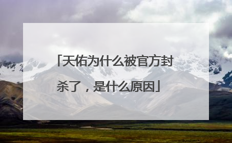 天佑为什么被官方封杀了,是什么原因
