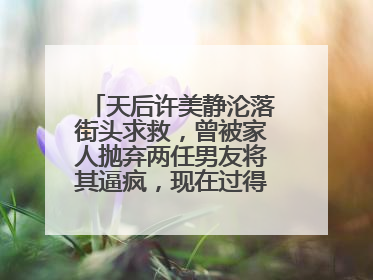 天后许美静沦落街头求救，曾被家人抛弃两任男友将其逼疯，现在过得如何？
