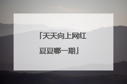 天天向上网红夏夏哪一期