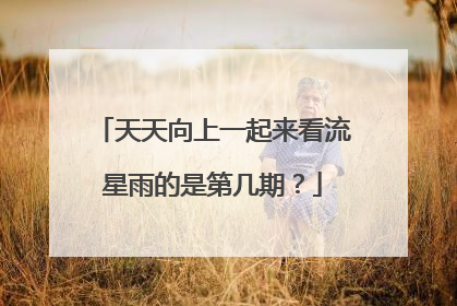 天天向上一起来看流星雨的是第几期?