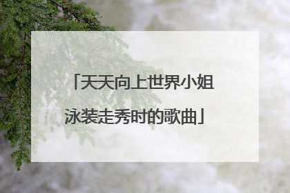 天天向上世界小姐泳装走秀时的歌曲
