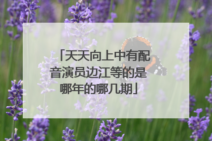 天天向上中有配音演员边江等的是哪年的哪几期