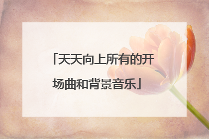 天天向上所有的开场曲和背景音乐
