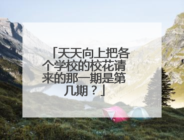 天天向上把各个学校的校花请来的那一期是第几期?