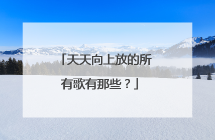 天天向上放的所有歌有那些？