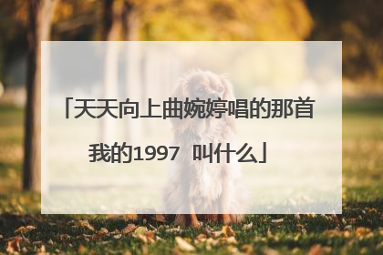 天天向上曲婉婷唱的那首我的1997 叫什么