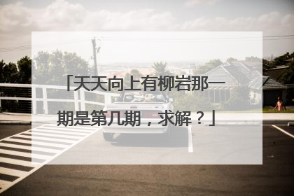 天天向上有柳岩那一期是第几期，求解？