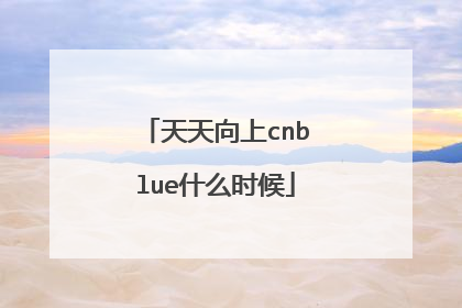 天天向上cnblue什么时候