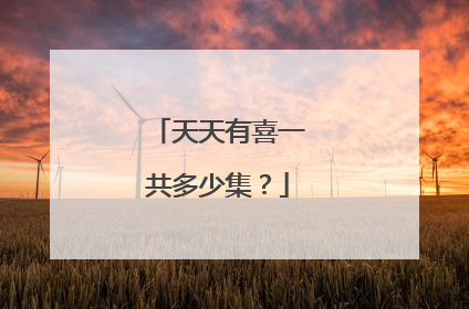 天天有喜一共多少集?