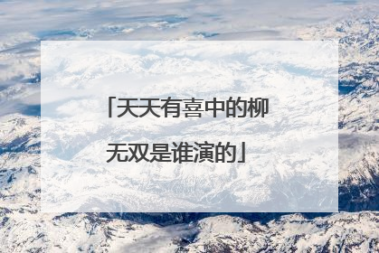 天天有喜中的柳无双是谁演的