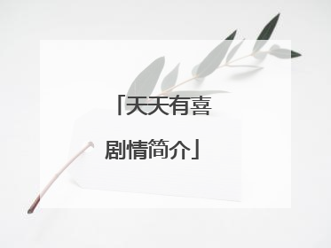 天天有喜剧情简介