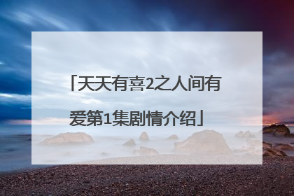 天天有喜2之人间有爱第1集剧情介绍