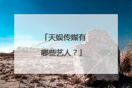 天娱传媒有哪些艺人？