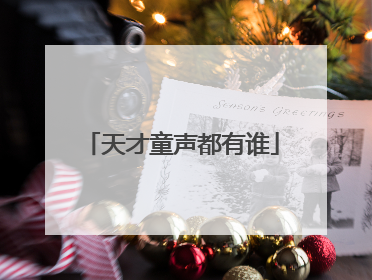 天才童声都有谁