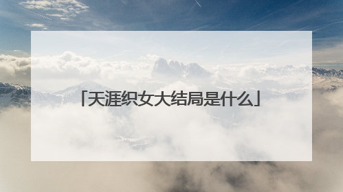 天涯织女大结局是什么