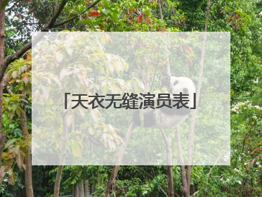 天衣无缝演员表