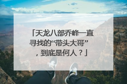 天龙八部乔峰一直寻找的“带头大哥”，到底是何人？