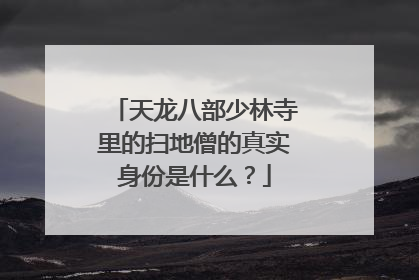 天龙八部少林寺里的扫地僧的真实身份是什么？