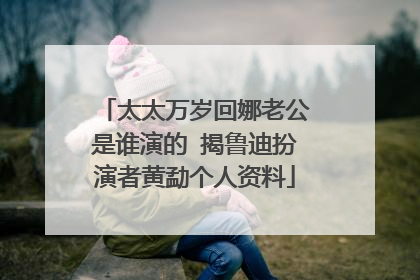 太太万岁回娜老公是谁演的 揭鲁迪扮演者黄勐个人资料