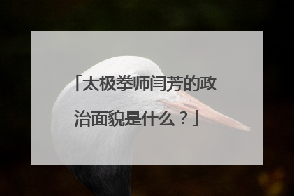 太极拳师闫芳的政治面貌是什么？
