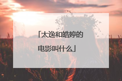 太逸和皓婷的电影叫什么