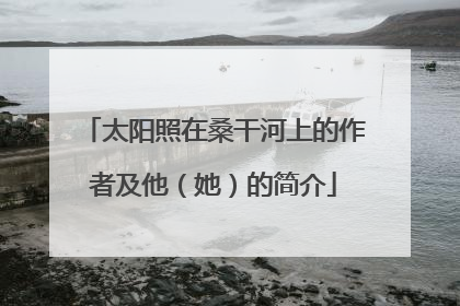 太阳照在桑干河上的作者及他（她）的简介