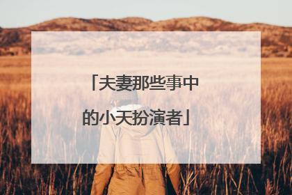 夫妻那些事中的小天扮演者