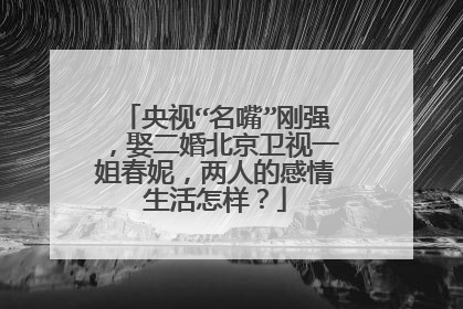 央视“名嘴”刚强,娶二婚北京卫视一姐春妮,两人的感情生活怎样?