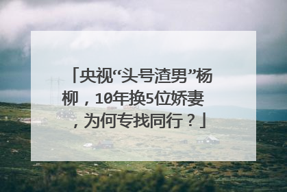 央视“头号渣男”杨柳，10年换5位娇妻，为何专找同行？