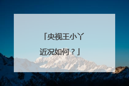央视王小丫近况如何?