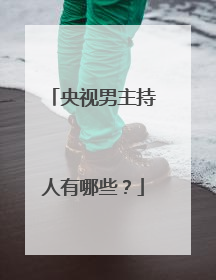 央视男主持人有哪些？