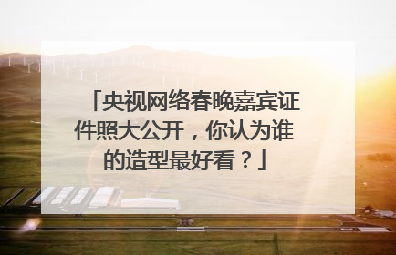 央视网络春晚嘉宾证件照大公开，你认为谁的造型最好看？