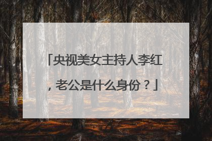 央视美女主持人李红，老公是什么身份？