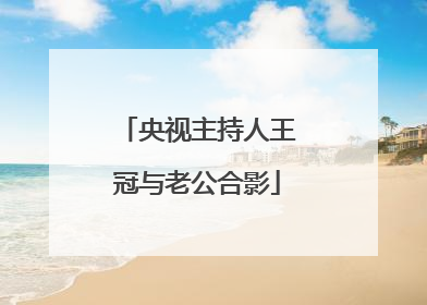 央视主持人王冠与老公合影