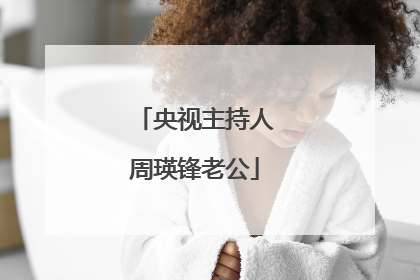 央视主持人周瑛锋老公