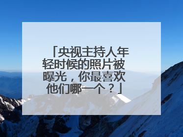 央视主持人年轻时候的照片被曝光,你最喜欢他们哪一个?